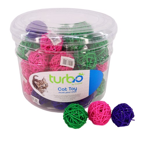 Turbo® Wicker Balls Bulk Cat Toy Bin Product image