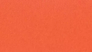 A swatch consisting of a smooth, solid block of bright safety‑orange color. The material is matte and evenly saturated, with no visible weave or texture. The shade is bold and attention‑grabbing, leaning toward a vivid tangerine tone.