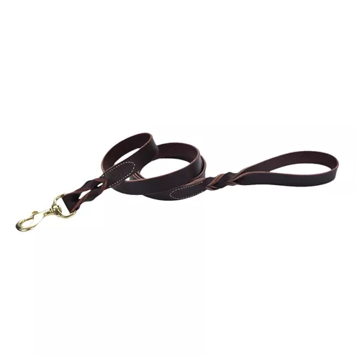 Circle T® Latigo Leather Twist Dog  Leash with Brass Hardware Product image