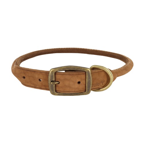 Circle T® Rustic Leather Round Dog Collar Product image
