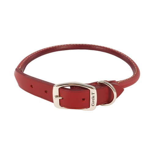 Circle T® Oak Tanned Leather Round Dog Collar Product image