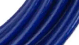 A swatch showing a close‑up of a medium blue cable composed of tightly twisted strands with a smooth, slightly glossy surface and visible braided texture.