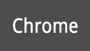 A swatch displaying a flat dark‑charcoal background with the white printed initials “CHROME” centered in clean sans‑serif lettering.