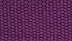 A swatch showing a tightly woven fabric in a rich eggplant‑purple shade. The surface features a dense, basket‑weave texture made up of interlocking fibers that create small, uniform squares. The color is deep and saturated, with subtle shifts in tone created by the natural highlights of the woven material. The overall effect is bold and luxurious with a matte finish.