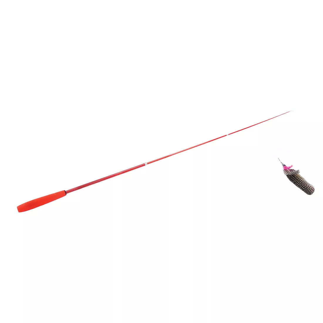 Retractable Fishing Rod Type Cat Toy, Mink Tail Cat Wand Toys Teaser -   Canada