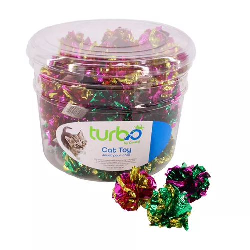 Turbo® Krinkle Balls Bulk Cat Toy Bin Product image