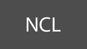 A swatch displaying a flat dark‑charcoal background with the white printed initials “NCL” centered in clean sans‑serif lettering. NCL represents No Color.